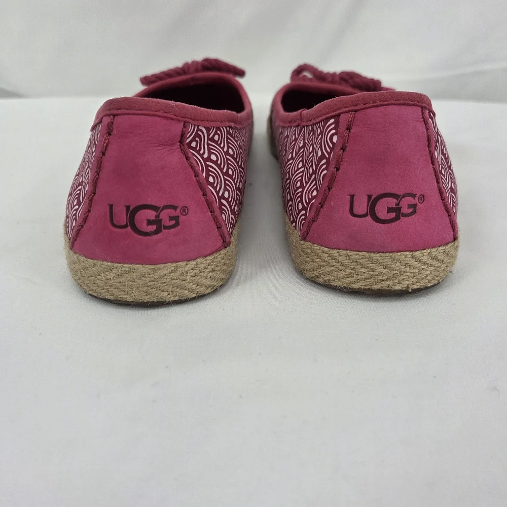Ugg Australia Syleste Scallop Women's Pink Patterned Espadrilles Sz 8 - Picture 6 of 9